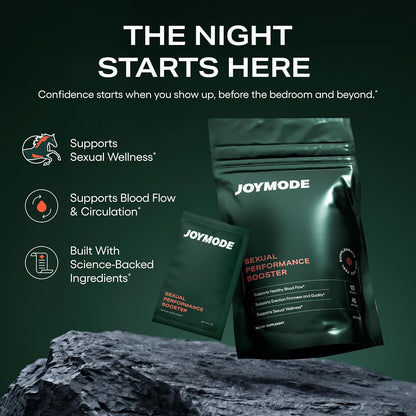 JOYMODE Male Vitality Booster for Men – Fast-Acting Support for Libido & Stamina with L-Arginine, L-Citrulline & Ginseng – Premium On-Demand Supplement Powder
