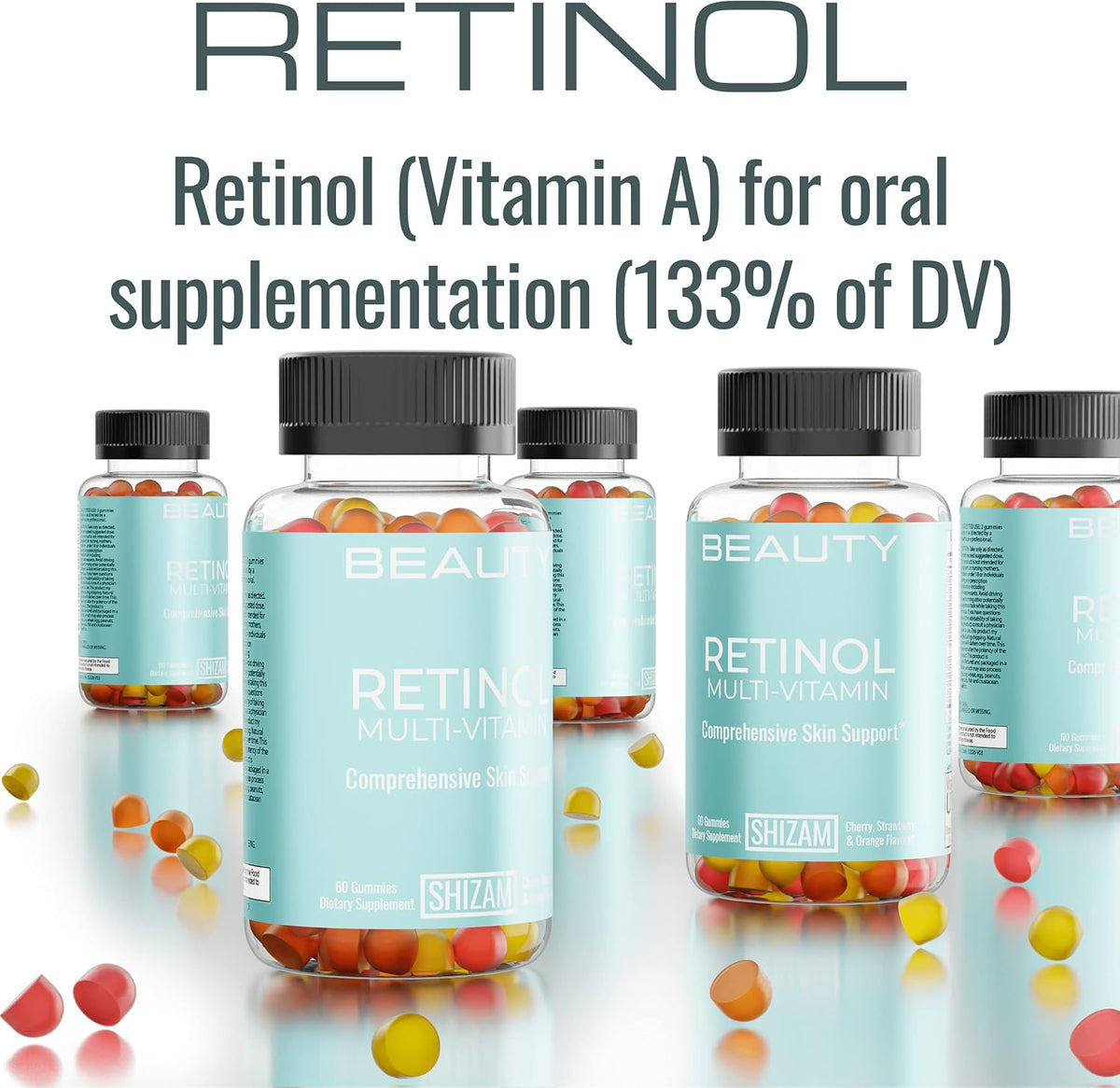 SHIZAM Retinol Vitamin A Gummies for Clear Complexion & Glowing Skin - görsel 2