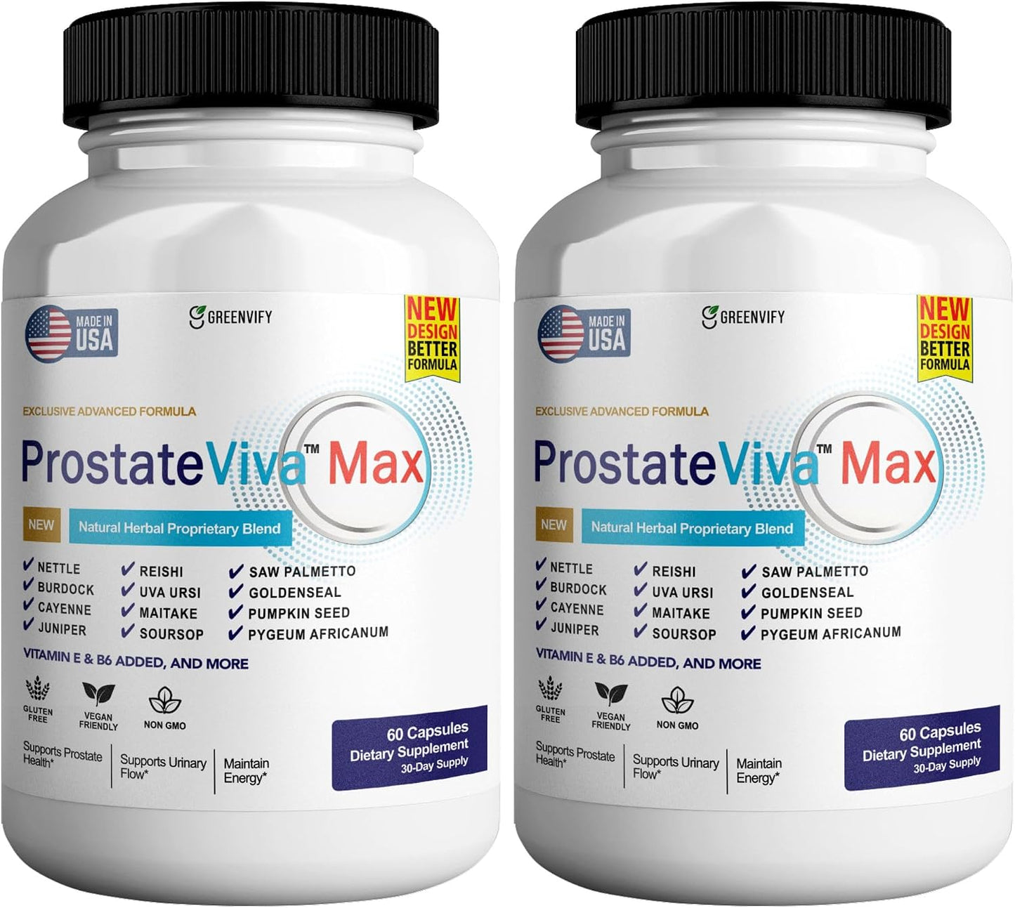 ProstateViva Max Prostate Supplement for Men - Maximum Strength, All-Natural (60 Capsules) - görsel 5