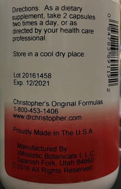 Christopher's Original Formulae Chest Formula – Whole-Herb Immune Support, 100 Vegetarian Capsules