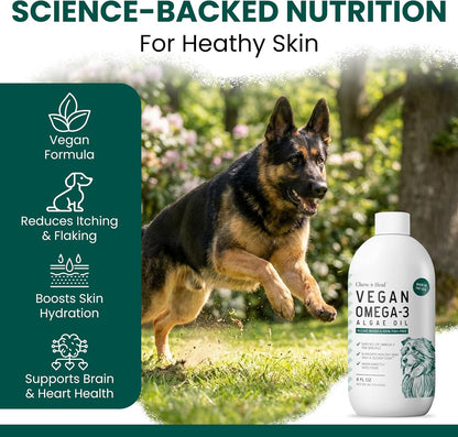 Chew + Heal Labs Vegan Omega-3 Oil for Dogs - 225 ml