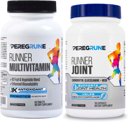 PEREGRUNE Runner Multivitamin | Formulated Vitamin with Antioxidants and Complete B Complex to Support Endurance and Energy | Probiotics, Whole Foods | Certified Running Supplements