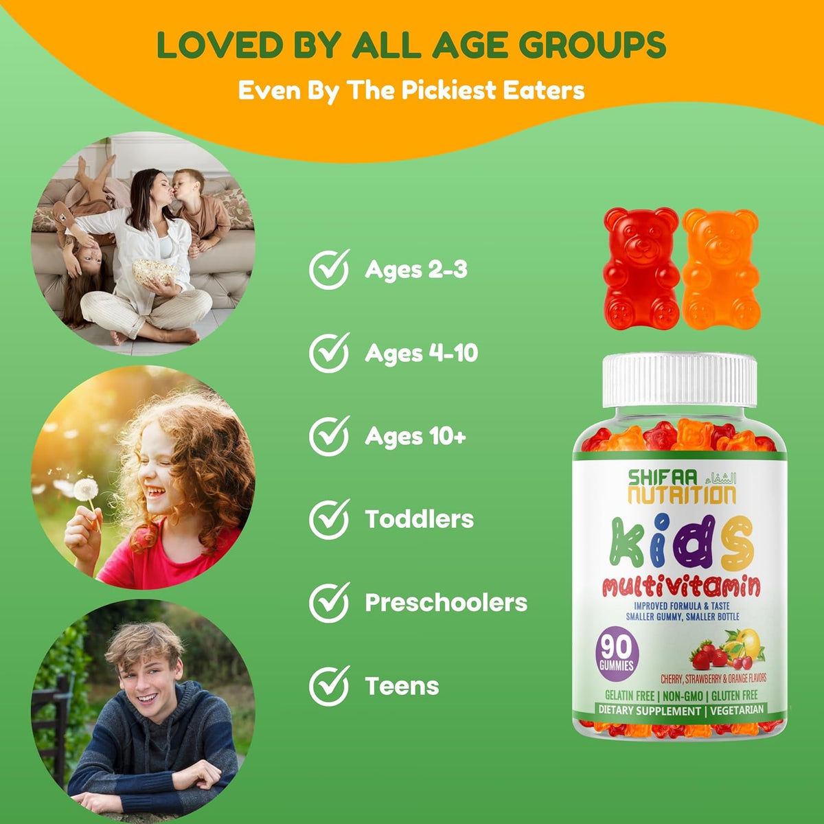 SHIFAA NUTRITION Halal Kids Multivitamin Gummies - Essential Vitamins for Toddlers & Children - görsel 8