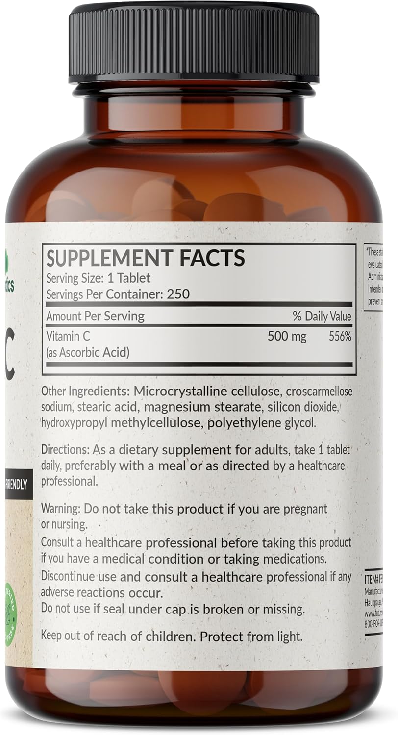 Futurebiotics Vitamin C 500mg Non-GMO, 250 Tablets - görsel 2