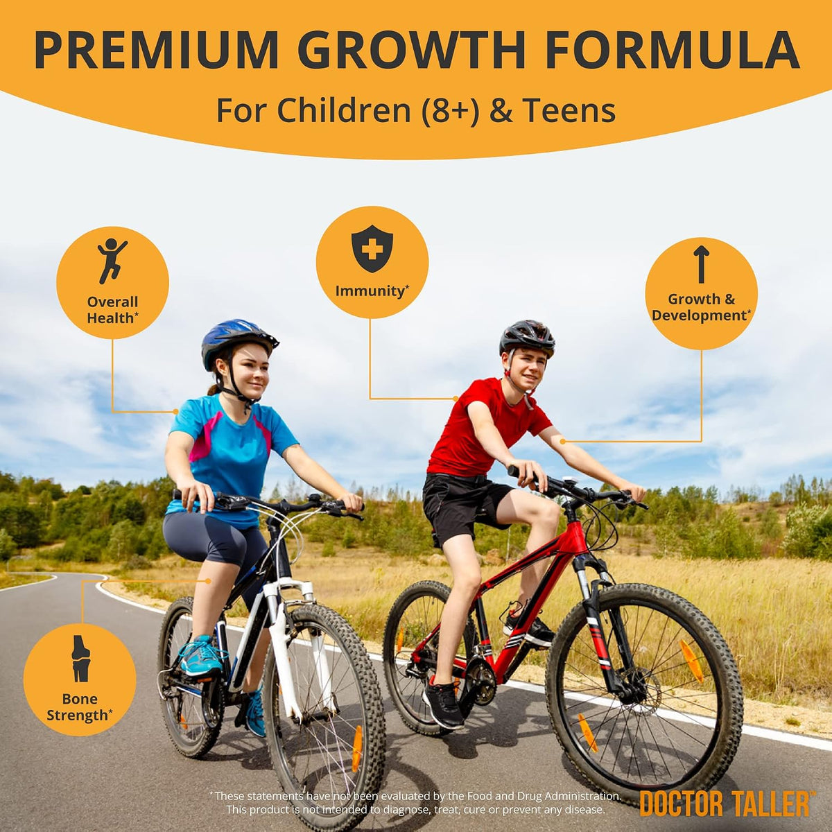NuBest Doctor Taller - Height Growth Formula with Calcium, Vitamin D3, K2, Amino Acids & Herbs for Children (8+) - 6 Month Supply - görsel 3