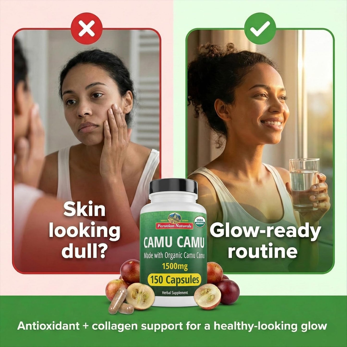 Peruvian Naturals Organic Vitamin C from Camu Camu Capsules 1,500 mg - 150 Vegan Capsules - görsel 5