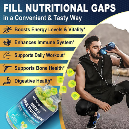 Methylated Multivitamin Gummies for Men – Sugar Free, Vegan (60 Gummies)
