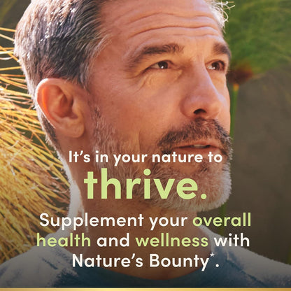 Nature’s Bounty High Potency Men’s Complete Multivitamin, Daily Men’s Health Vitamin for Heart Health and Immune Support, Men's Multivitamin for Strong Bones, Overall Health and Wellbeing, 100 Capsules