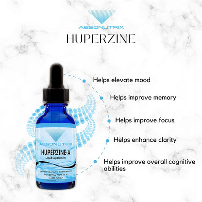 Absonutrix Huperzine-A Liquid Supplement - 400 mcg, 118 ml (4 fl oz), 200 Servings