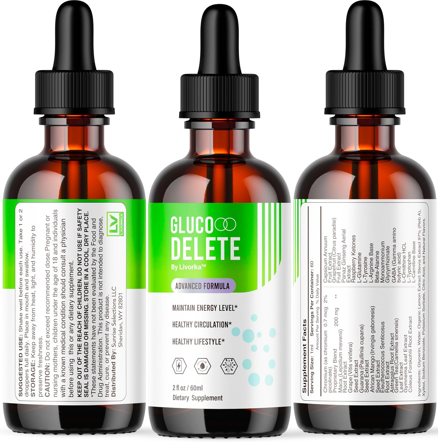 Gluco Delete Drops - All Natural Liquid Support Formula (5-Pack) - görsel 8