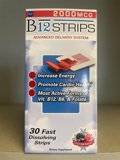 Essential Source Methylcobalamin Vitamin B12 Sublingual Strips with Biotin, B6 and L-Methylfolate