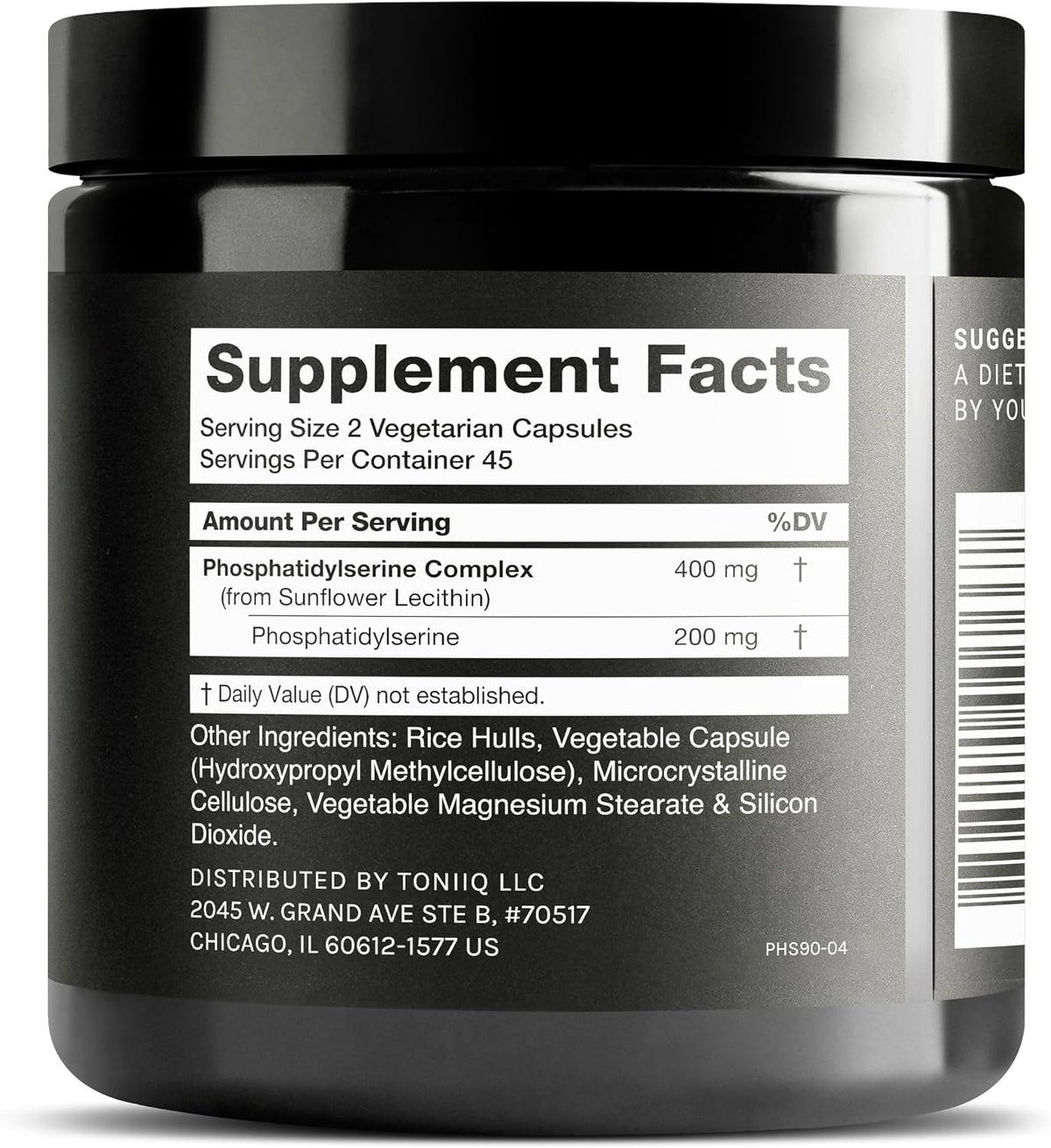 Toniiq Phosphatidylserine - 400mg - 50% Purity - Soya-free - 90 Vegetarian Capsules - görsel 2