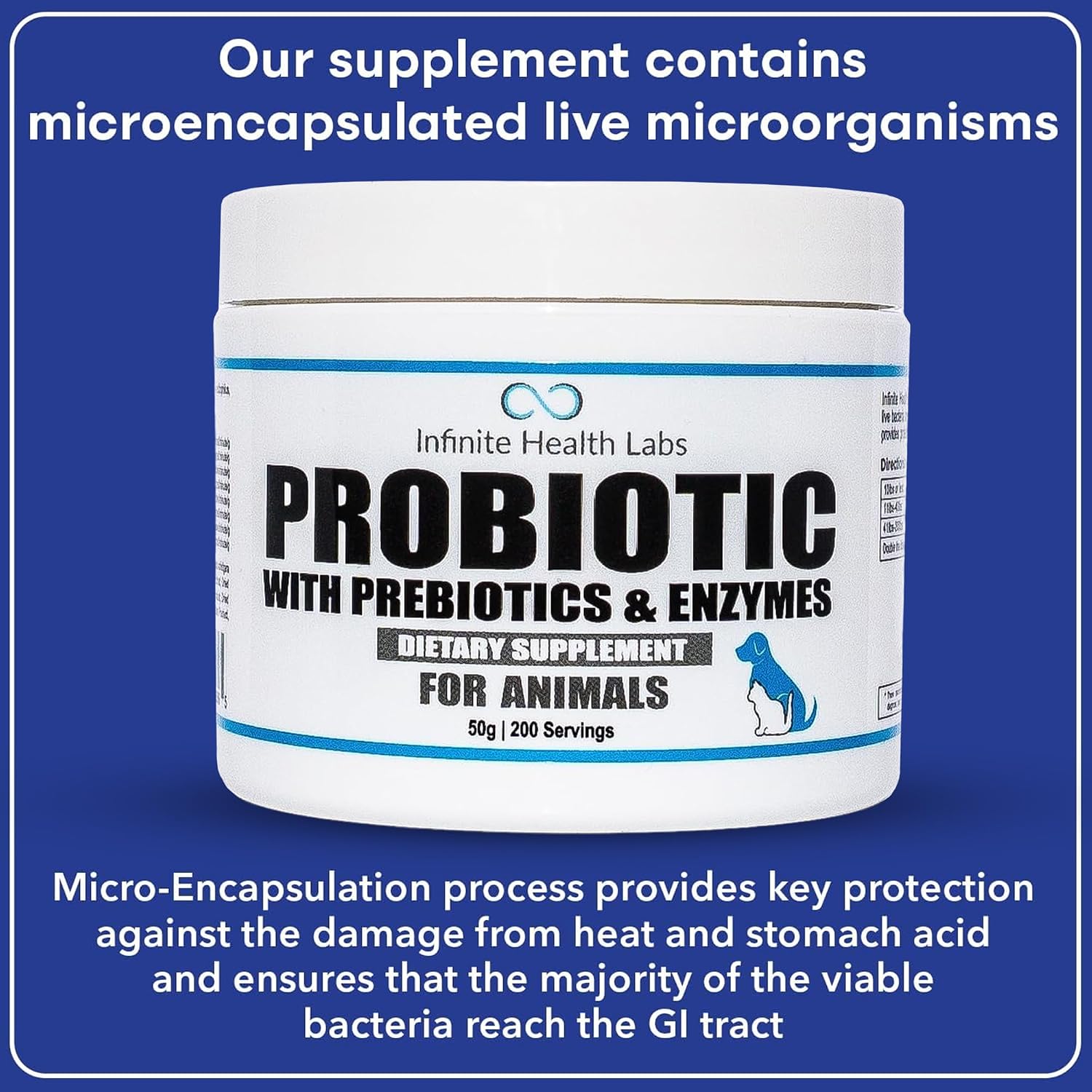 Probiotics for Dogs and Cats – Vet Formulated Prebiotic & Enzyme Powder – 200 Servings (50 g) - görsel 7