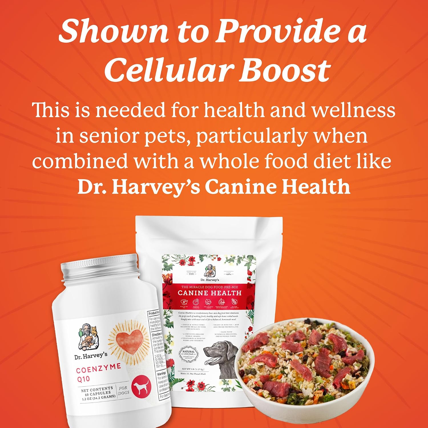 Dr. Harvey's Coenzyme Q10 - Heart & Cardiovascular Support Supplements for Dogs, 60 Capsules - görsel 5