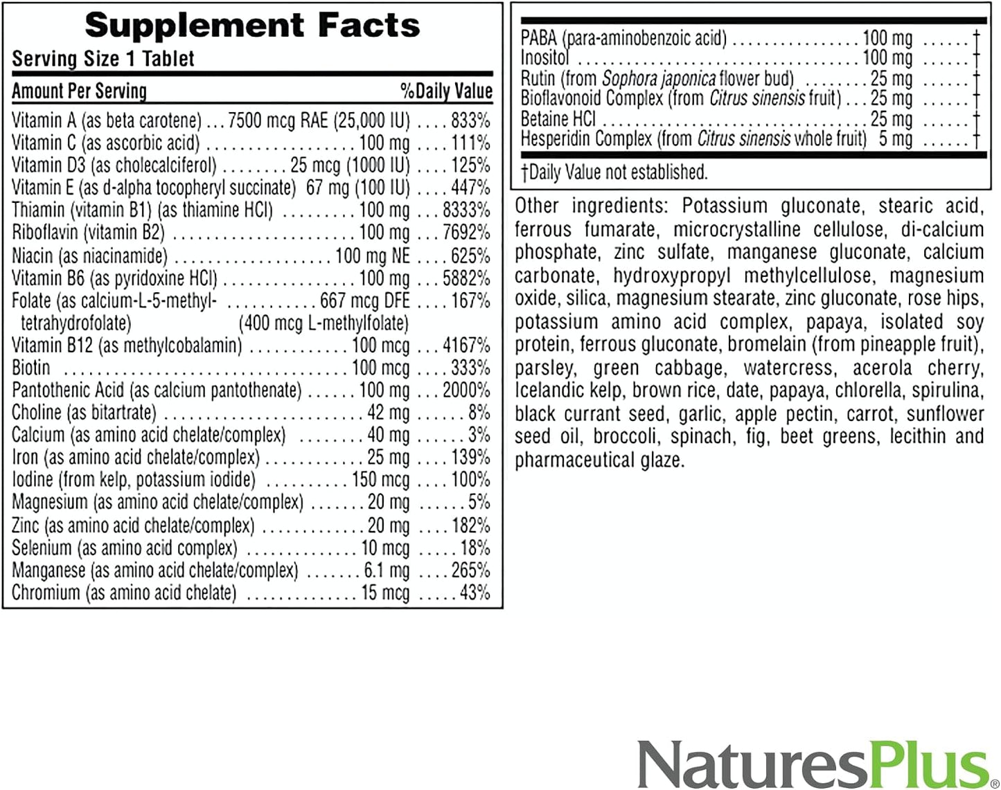 NaturesPlus Ultra II Daily Multivitamin - Sustained Release with Whole Foods, 30 Tablets - görsel 5