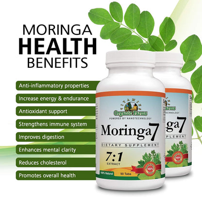 Moringa 7 Super Grass – 100% Natural Organic Moringa Oleifera Extract, 1875 mg