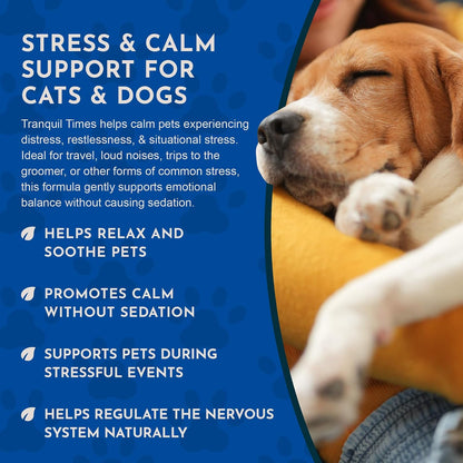 Tranquillity Blend - Organic Valerian Root Calming Drops for Dogs & Cats