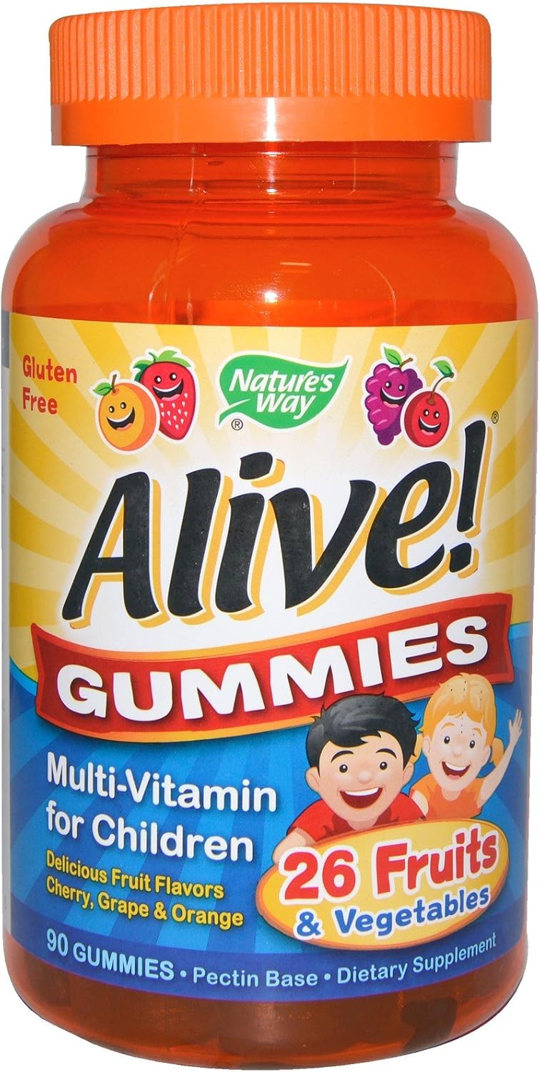 Alive! Children's Multivitamin Gummies (Assorted Flavours) - 90 Count - görsel 1