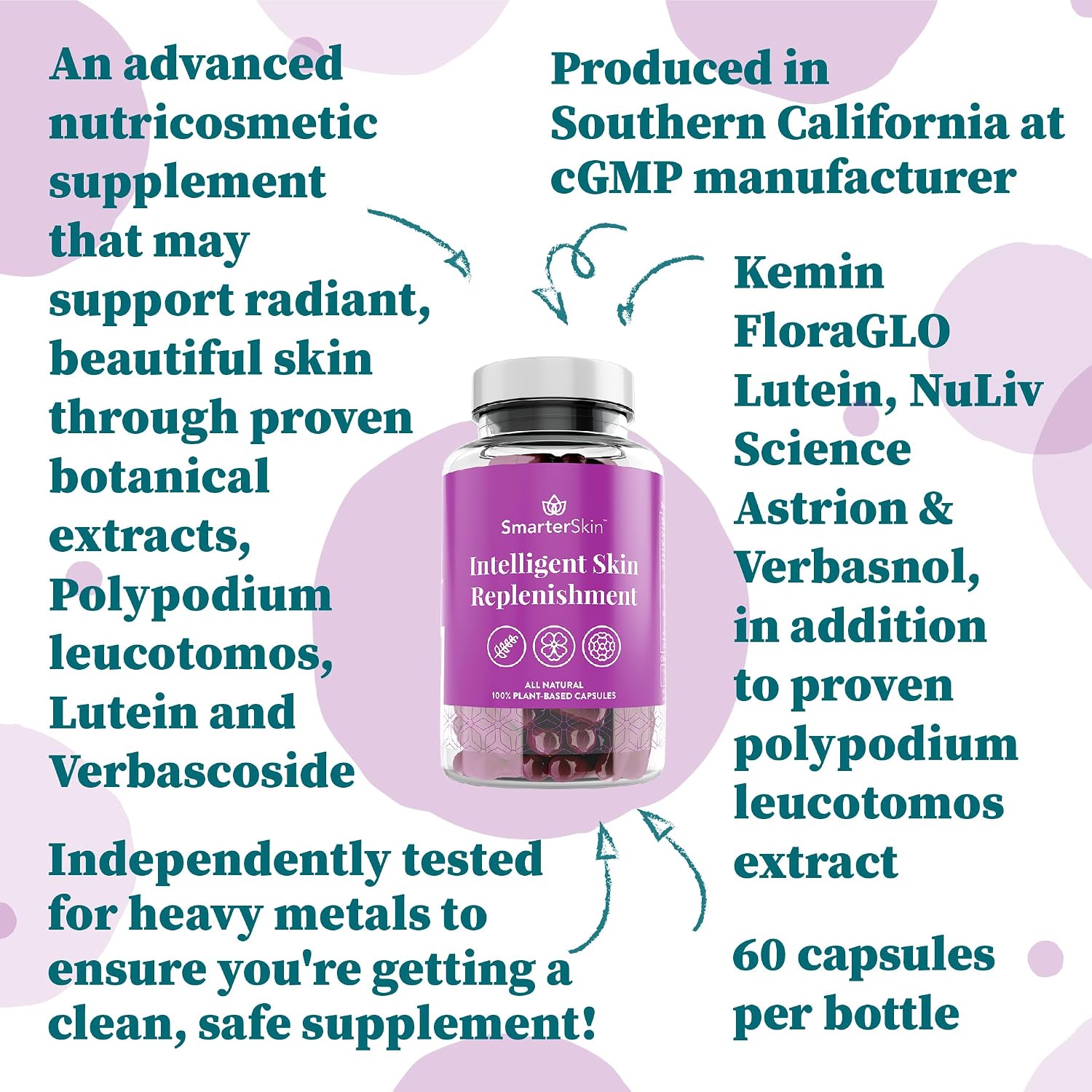 SmarterSkin Polypodium Leucotomos & Verbascoside Skin Defence Supplement - görsel 5