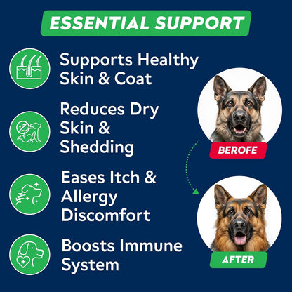 StrellaLab Fish Oil Omega-3 Chews for Dogs (180 Chews)