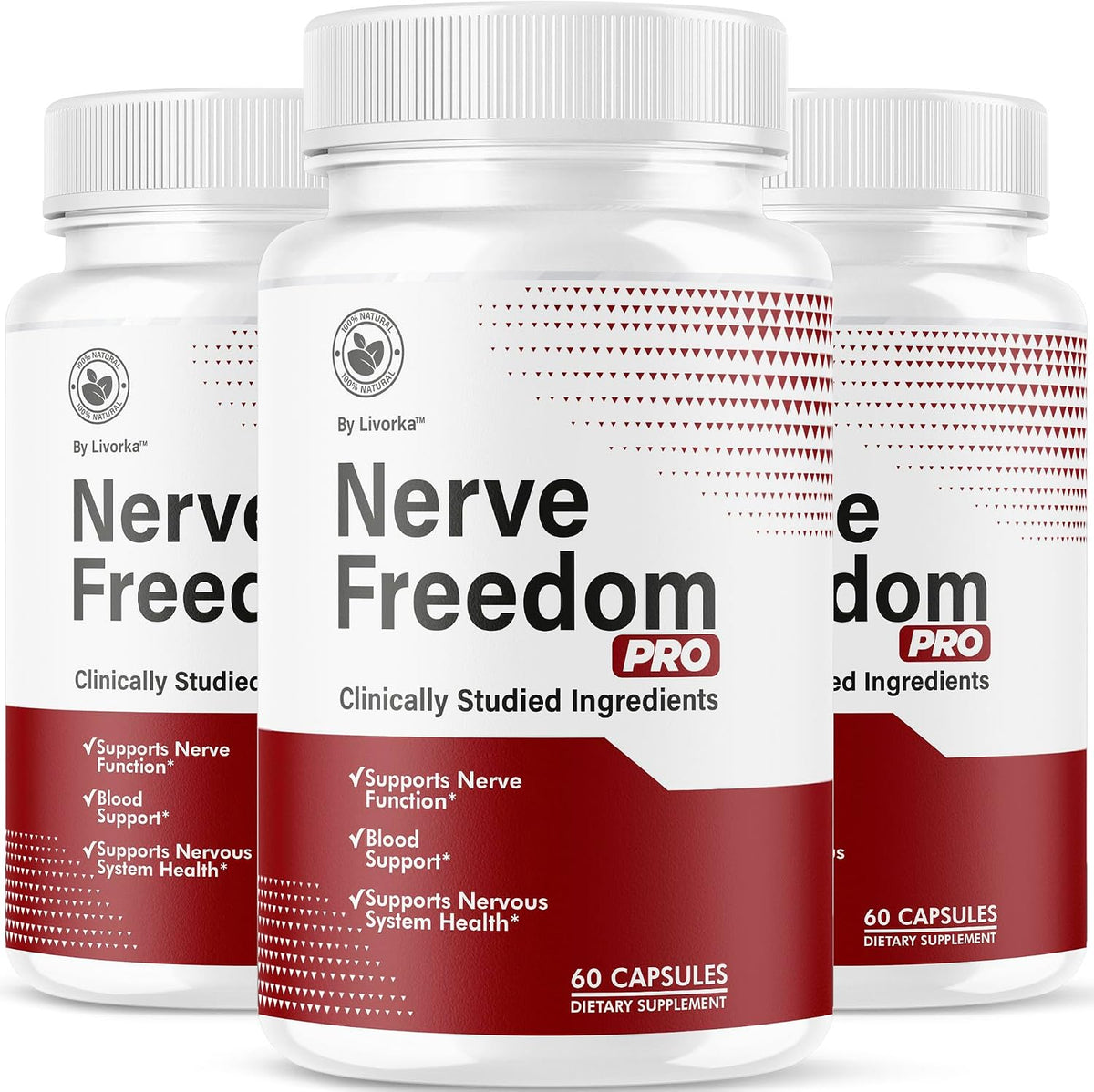 Nerve Freedom Pro - 3 Pack (180 Capsules) - Nerve Support Food Supplement - görsel 1