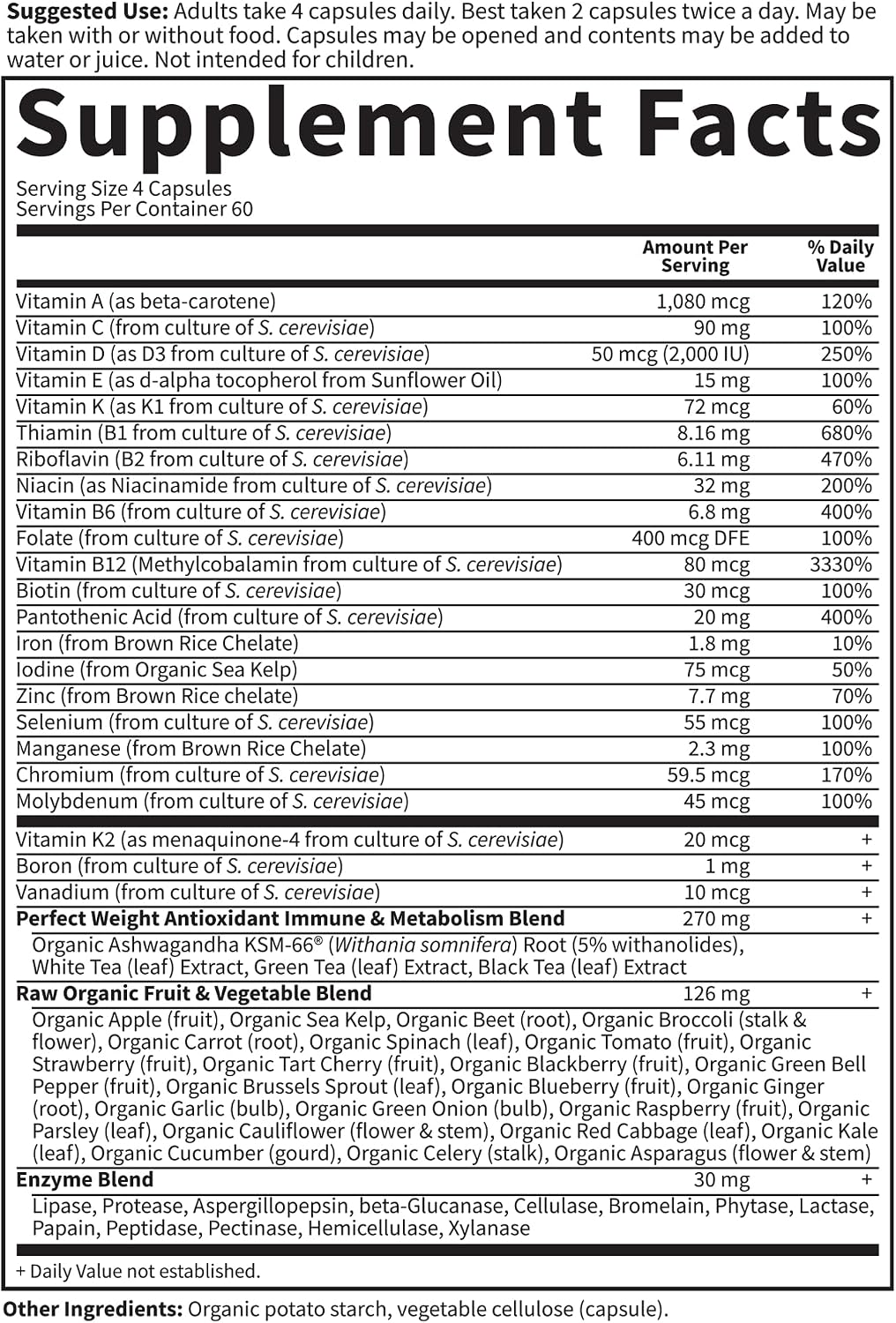 Garden of Life Vitamin Code Perfect Weight Multivitamin, 240 Capsules - görsel 5