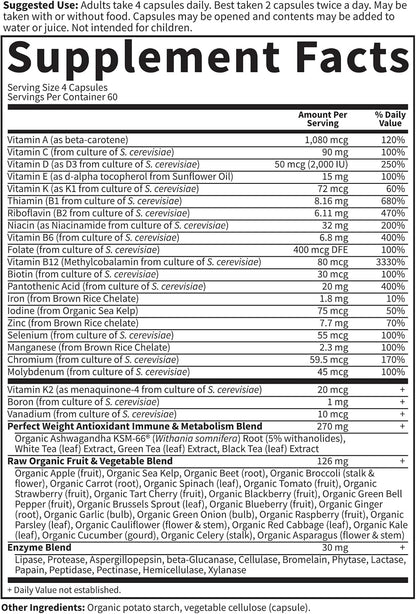Garden of Life Vitamin Code Perfect Weight Multivitamin, 240 Capsules