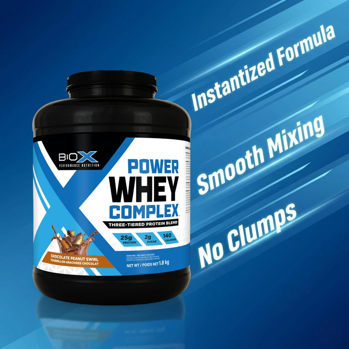 BioX Power Whey Complex | High Protein 100% Pure Whey Protein Powder | 26g Protein | 52 Servings, 4LB (Chocolate) - görsel 6