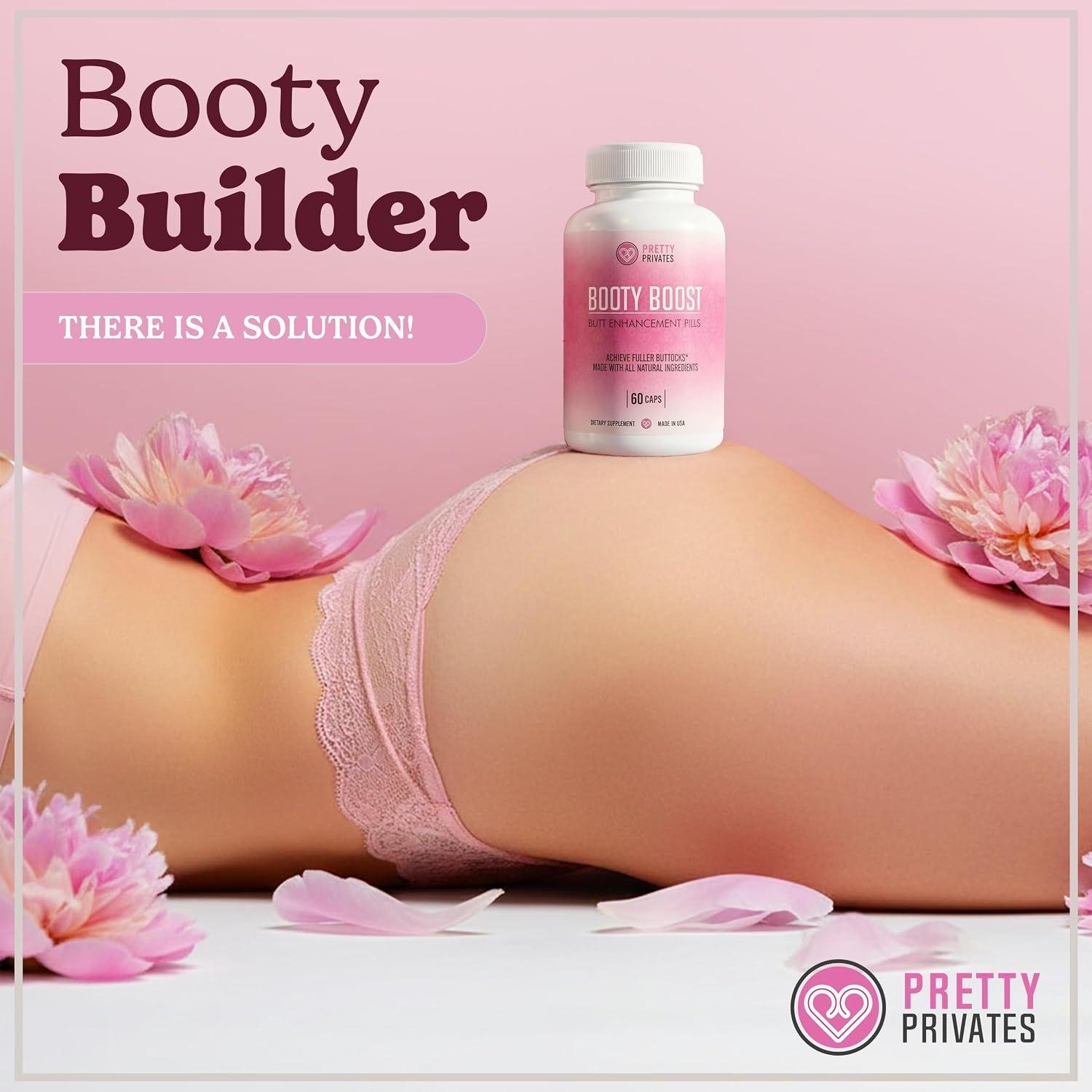 Pretty Privates Bum Enhancer Supplement - Natural Curve Support - 60 Count - görsel 2