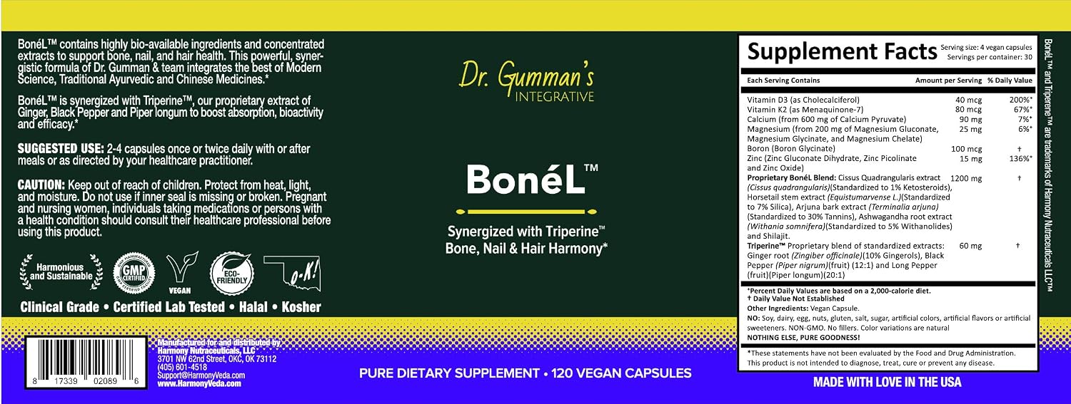 Bone'L – Bone, Nail & Hair Harmony, High Potency, Vegan Capsules - görsel 4