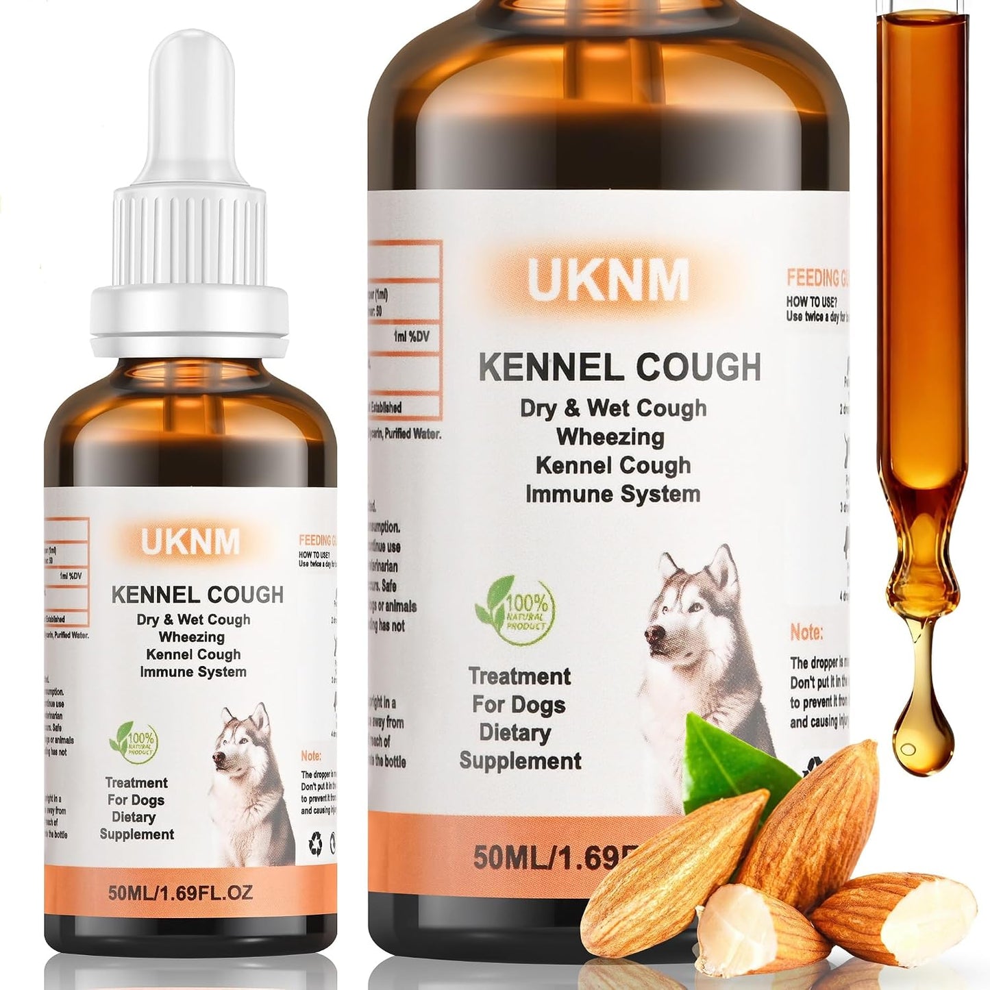Kennel Cough Relief - UKNM Herbal Drops for Dogs (50ml) - görsel 1