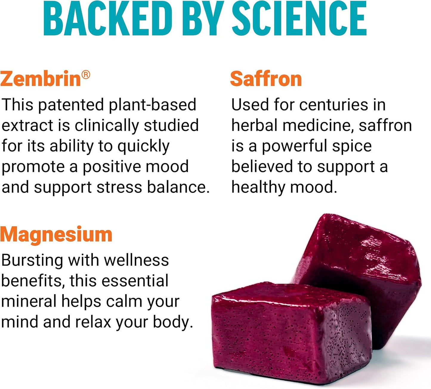 Force Factor Happy Mood Soft Chews - Mood Support Supplement with Magnesium, Saffron & Zembrin, Tropical Flavour, 30 Chews - görsel 3