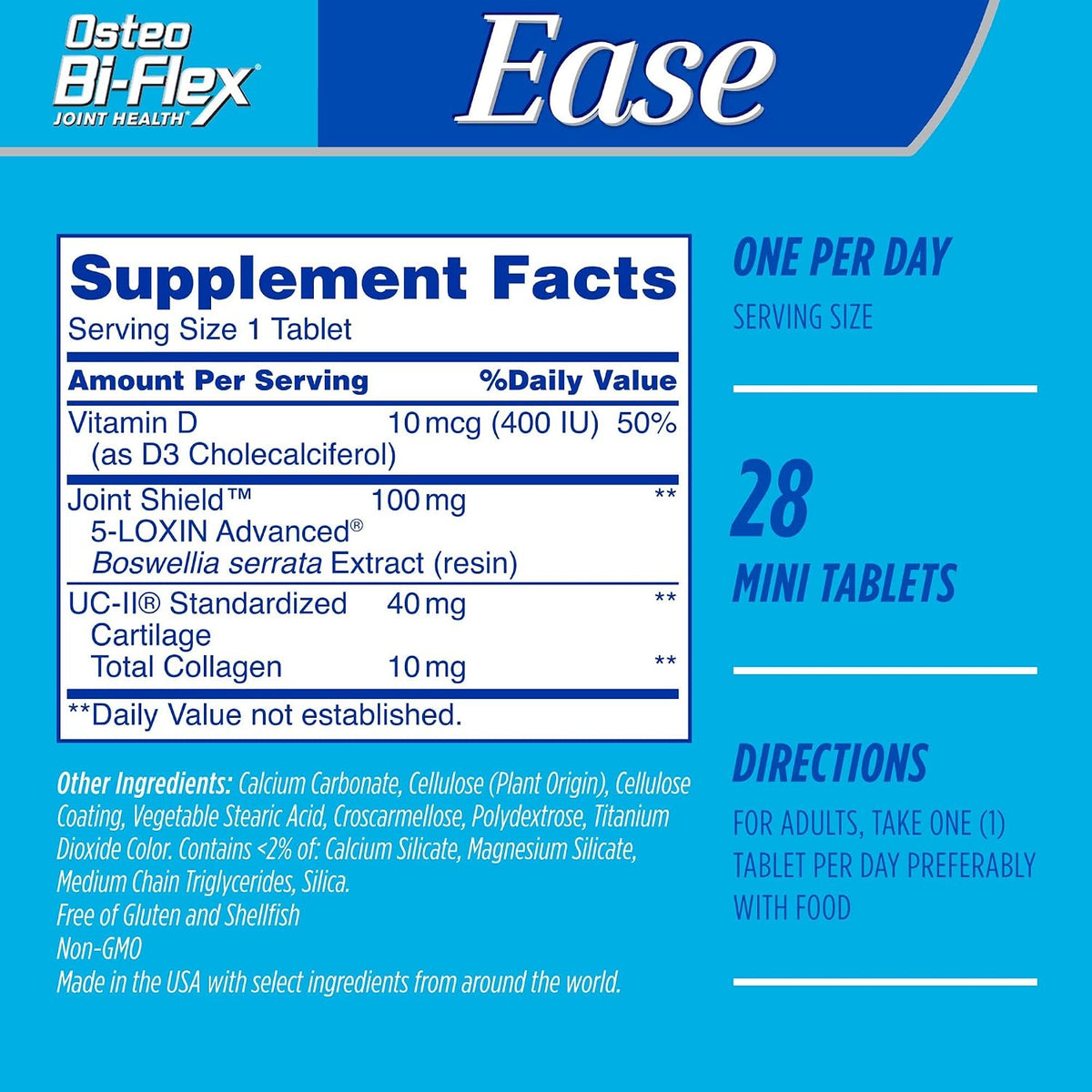 Osteo Bi-Flex Joint Health Ease Advanced Triple Action Mini Tablets - 28 Tablets, Pack of 3 - görsel 2