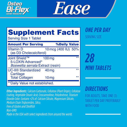 Osteo Bi-Flex Joint Health Ease Advanced Triple Action Mini Tablets - 28 Tablets, Pack of 3