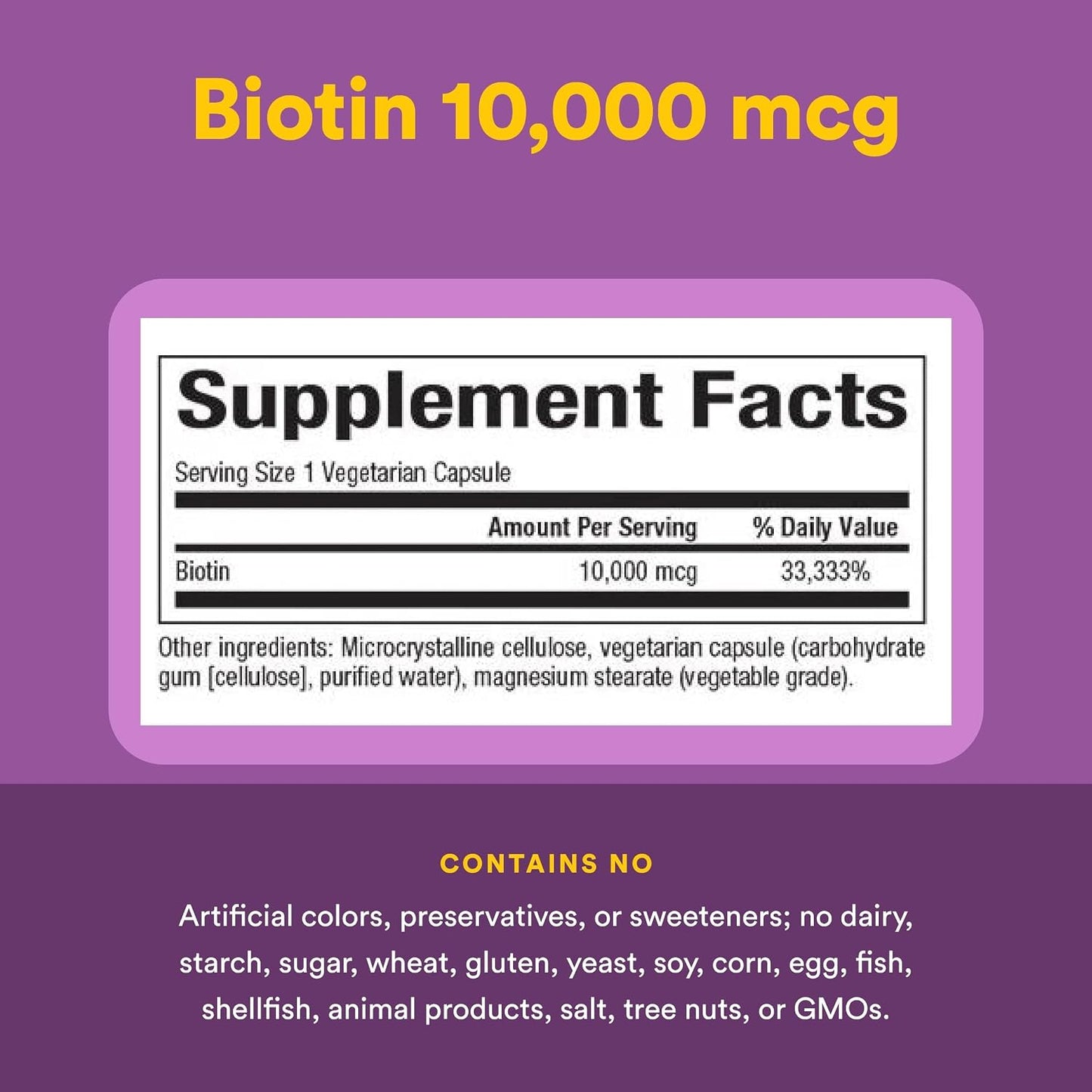 Natural Factors Biotin 10000 mcg, 60 Capsules - görsel 4