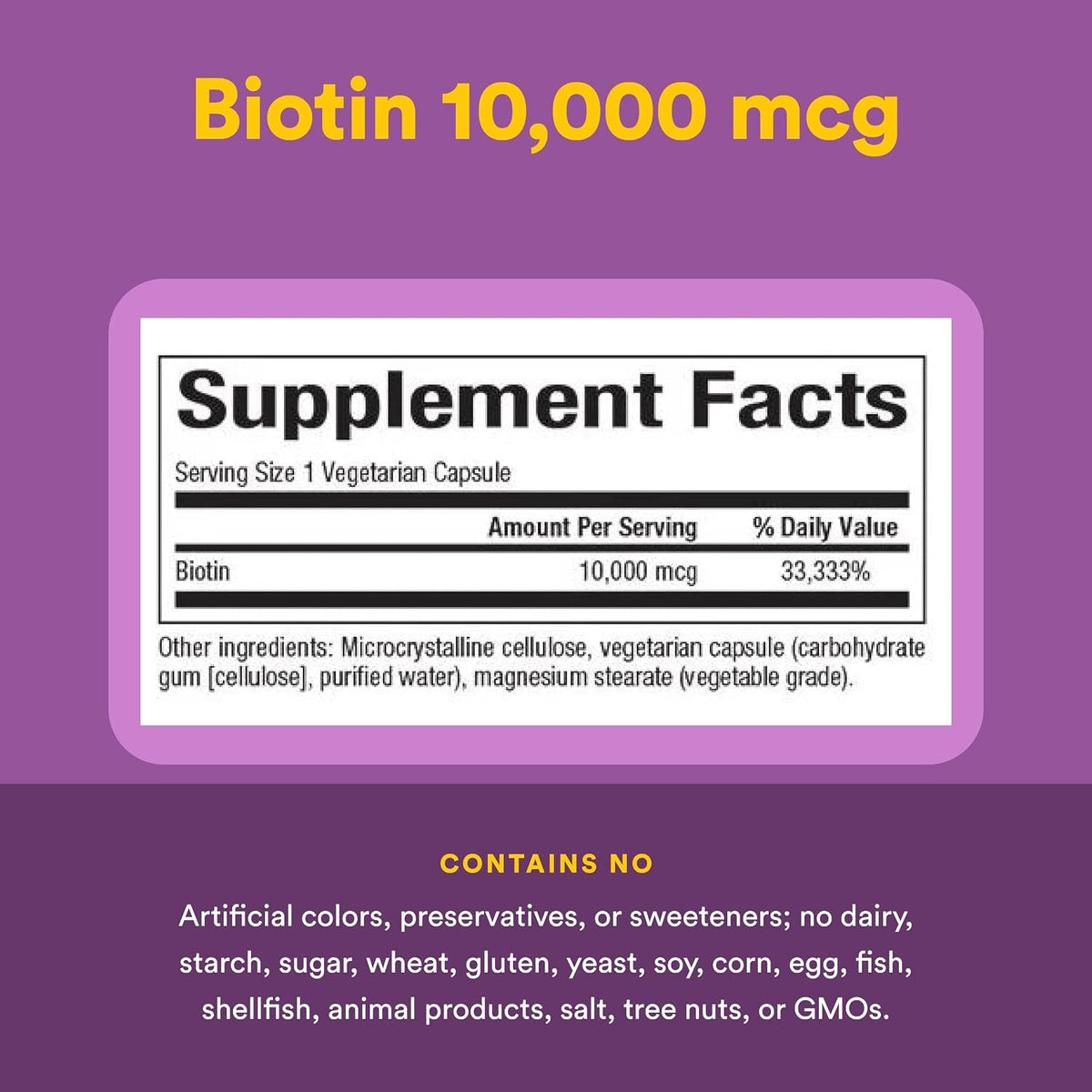 Natural Factors Biotin 10000 mcg, 60 Capsules - görsel 4