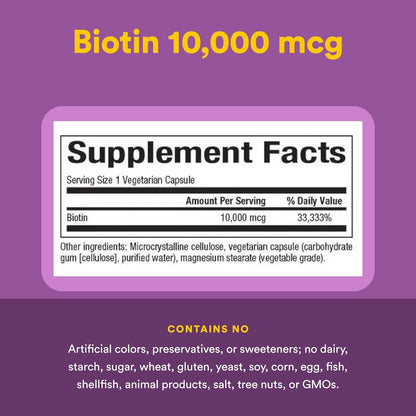 Natural Factors Biotin 10000 mcg, 60 Capsules