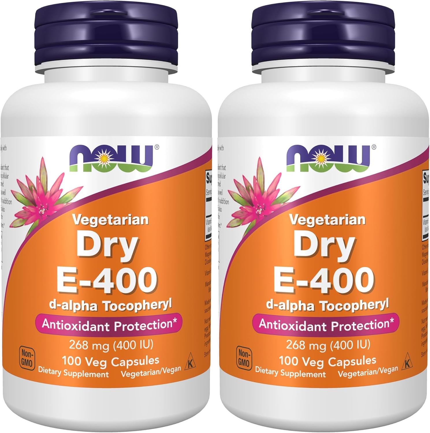 NOW Foods Vitamin E-400 IU D-Alpha Tocopheryl, Dry, Antioxidant Protection, 100 Veg Capsules - görsel 8