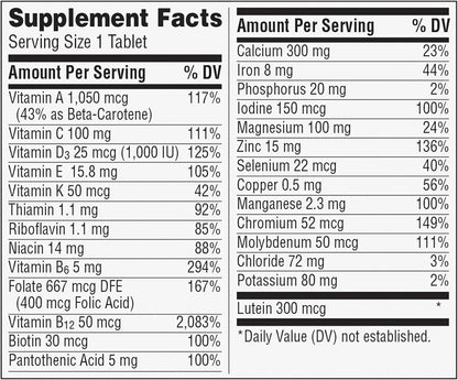 Centrum Silver Women's Multivitamin for Women 50 Plus, 65 Tablets