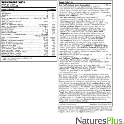 NaturesPlus Source of Life GOLD Multivitamin - 180 Tablets - With Vitamins D3, B12 & K2 - Blood, Bone & Immune Support - Vegetarian & Gluten Free - 60 Servings