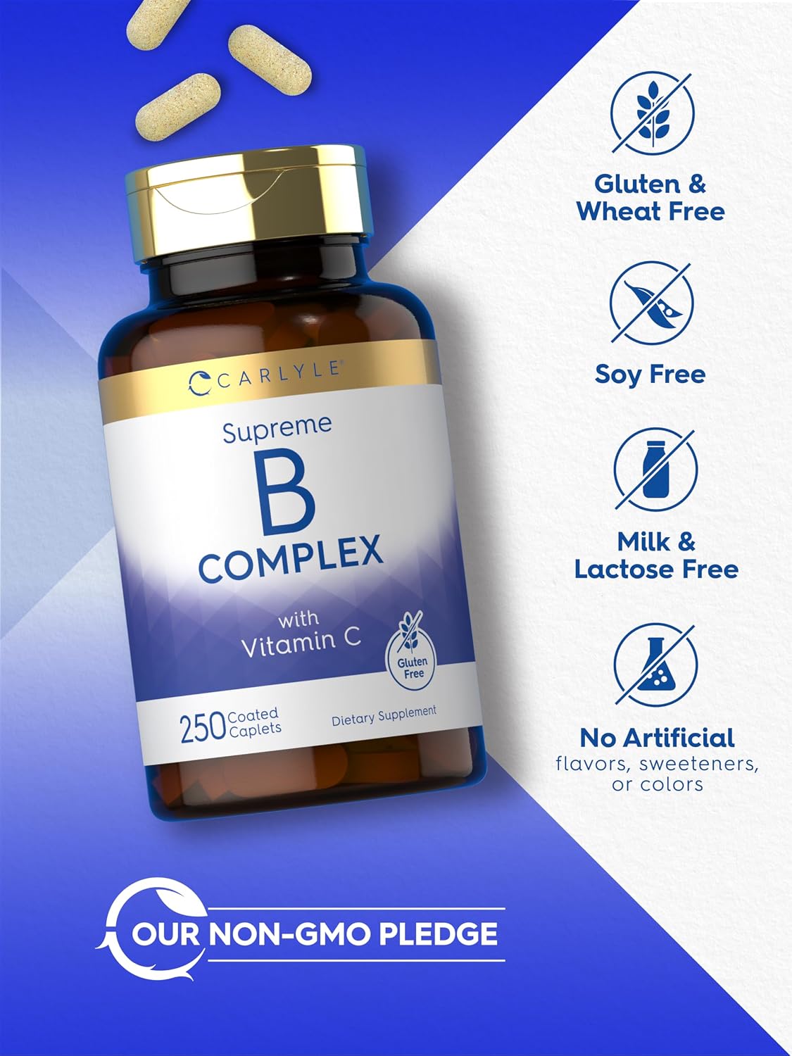 Carlyle Vitamin B Complex with Vitamin C - 250 Tablets - görsel 5