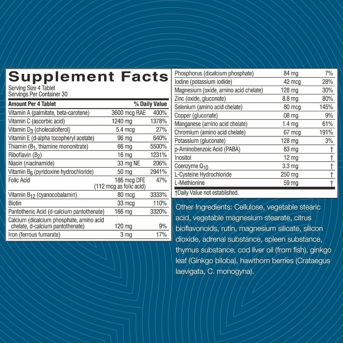 Nature's Sunshine Mega-Chel - 120 Tablets - görsel 7
