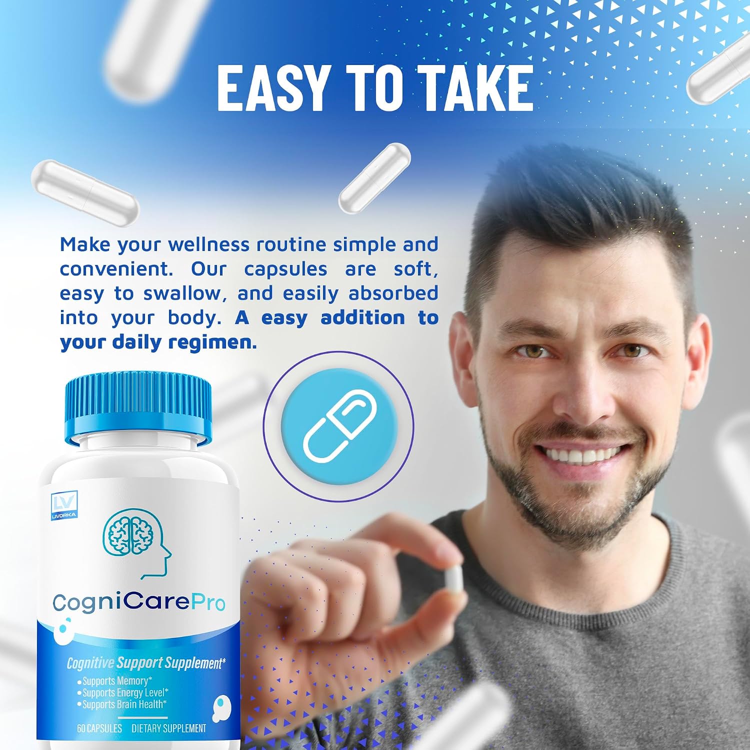LIVORKA Cognicare Pro Capsules (Pack of 2) – Cognitive Support Supplement, 120 Capsules - görsel 4
