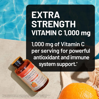NatureWise Extra Strength Vitamin C Chewable 1000mg - Natural Orange Flavour - 90 Chewable Tablets