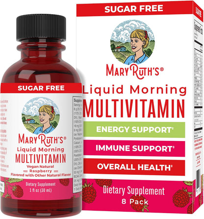 MaryRuth's Liquid Morning Multivitamin for Women, Men & Kids, 32 Servings