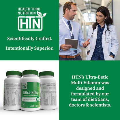 Health Thru Nutrition Ultra-Betic Multivitamin | 60 Tablets | Supports Nerve, Vision, Energy | with ALA, Lycopene