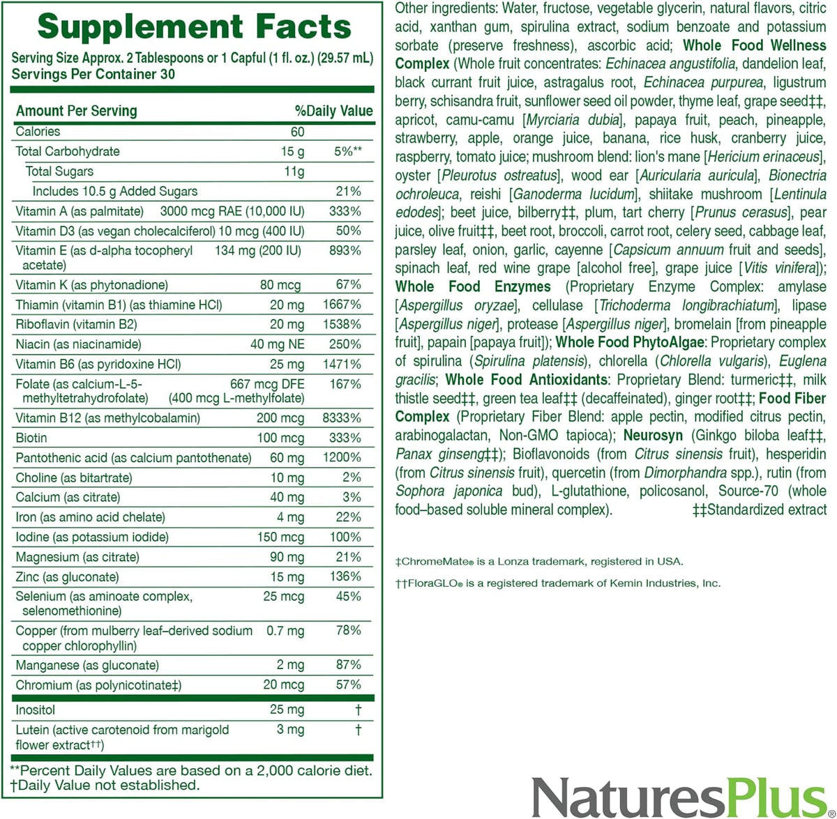 NaturesPlus Ultra Source of Life Liquid Multivitamin - Mango Pineapple Flavour, 887 ml - görsel 5