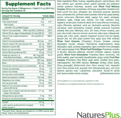 NaturesPlus Ultra Source of Life Liquid Multivitamin - Mango Pineapple Flavour, 887 ml