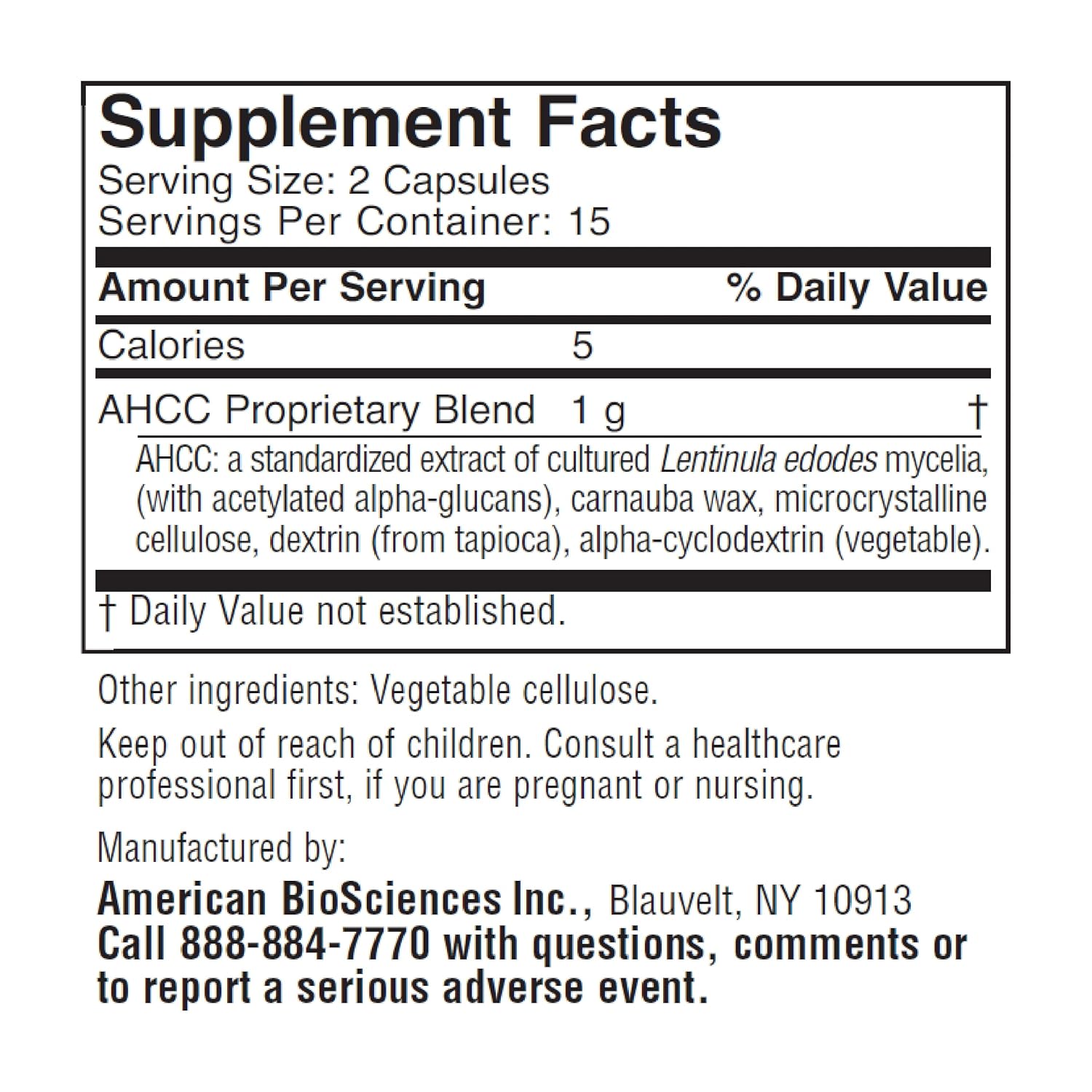 American BioSciences ImmPower AHCC Mushroom Supplement 6-Pack (30 Capsules per Bottle) - görsel 2