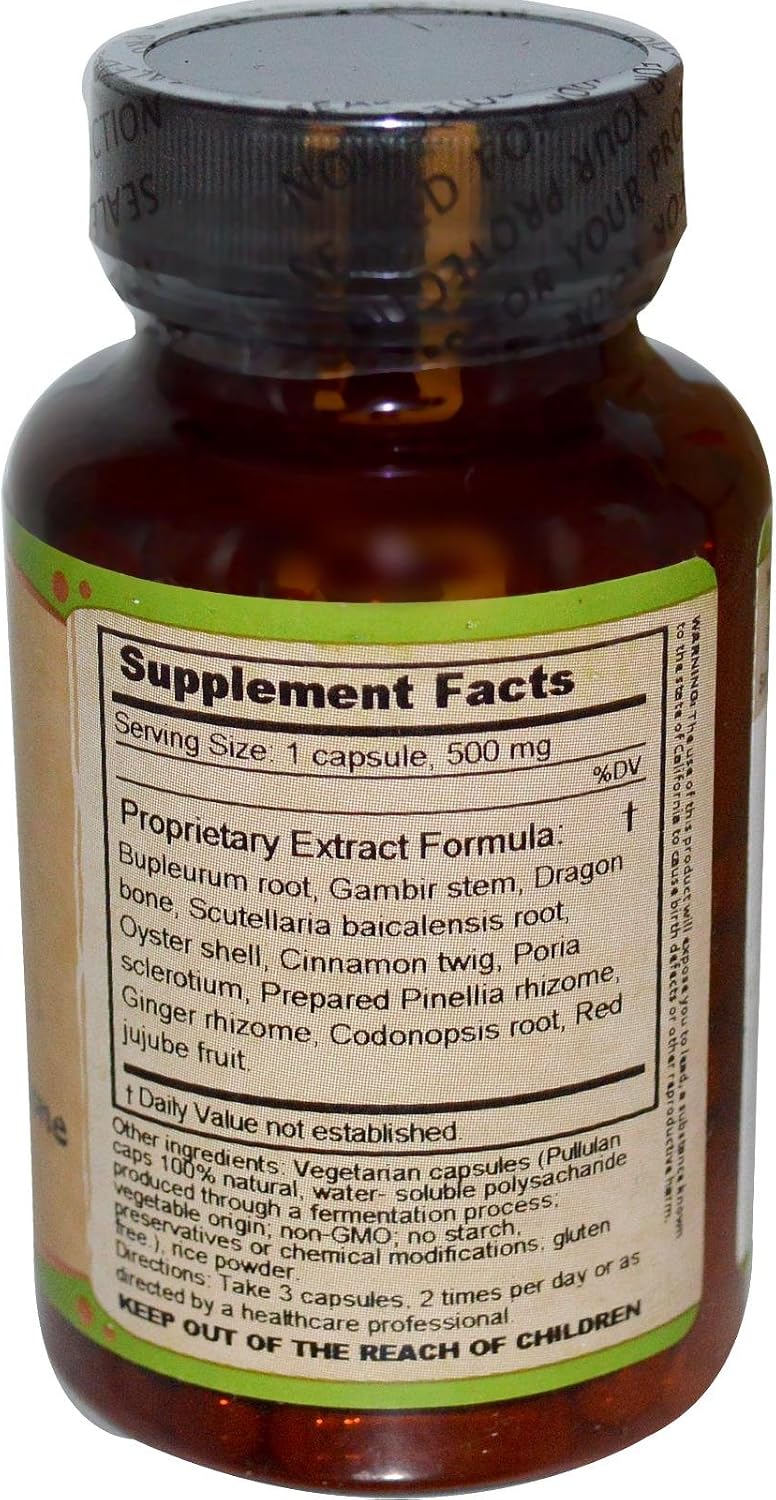 Dragon Herbs Bupleurum & Dragon Bone - 500 mg - 100 Vegetarian Capsules - görsel 2
